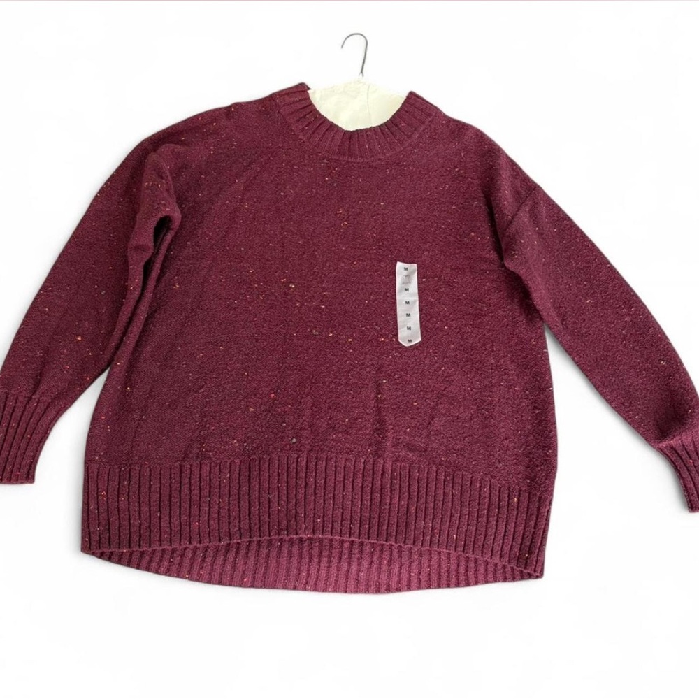 Old Navy Maroon Knit Pullover - image 1